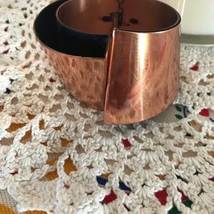 Modernist  Copper hinged cuff bracelet
